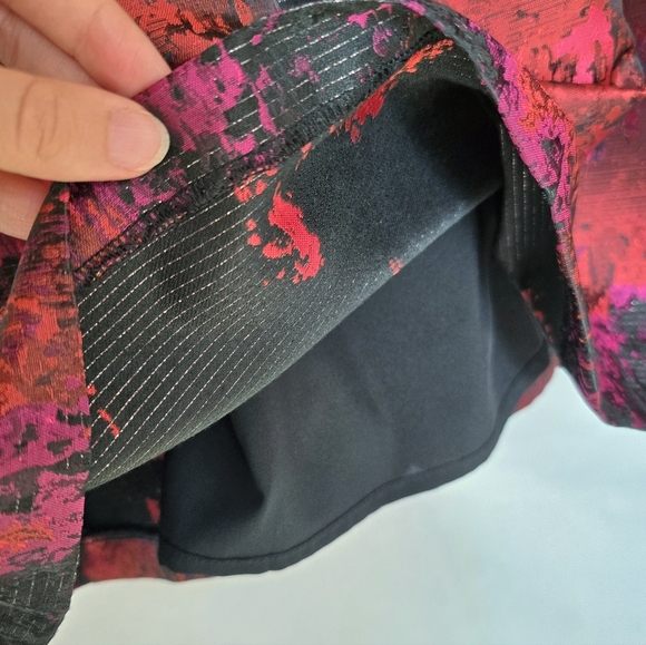 Vince Camuto▪️Jacquard Vneck Fit & Flare Metallic Mini Dress w/ Pockets - Picture 5 of 9